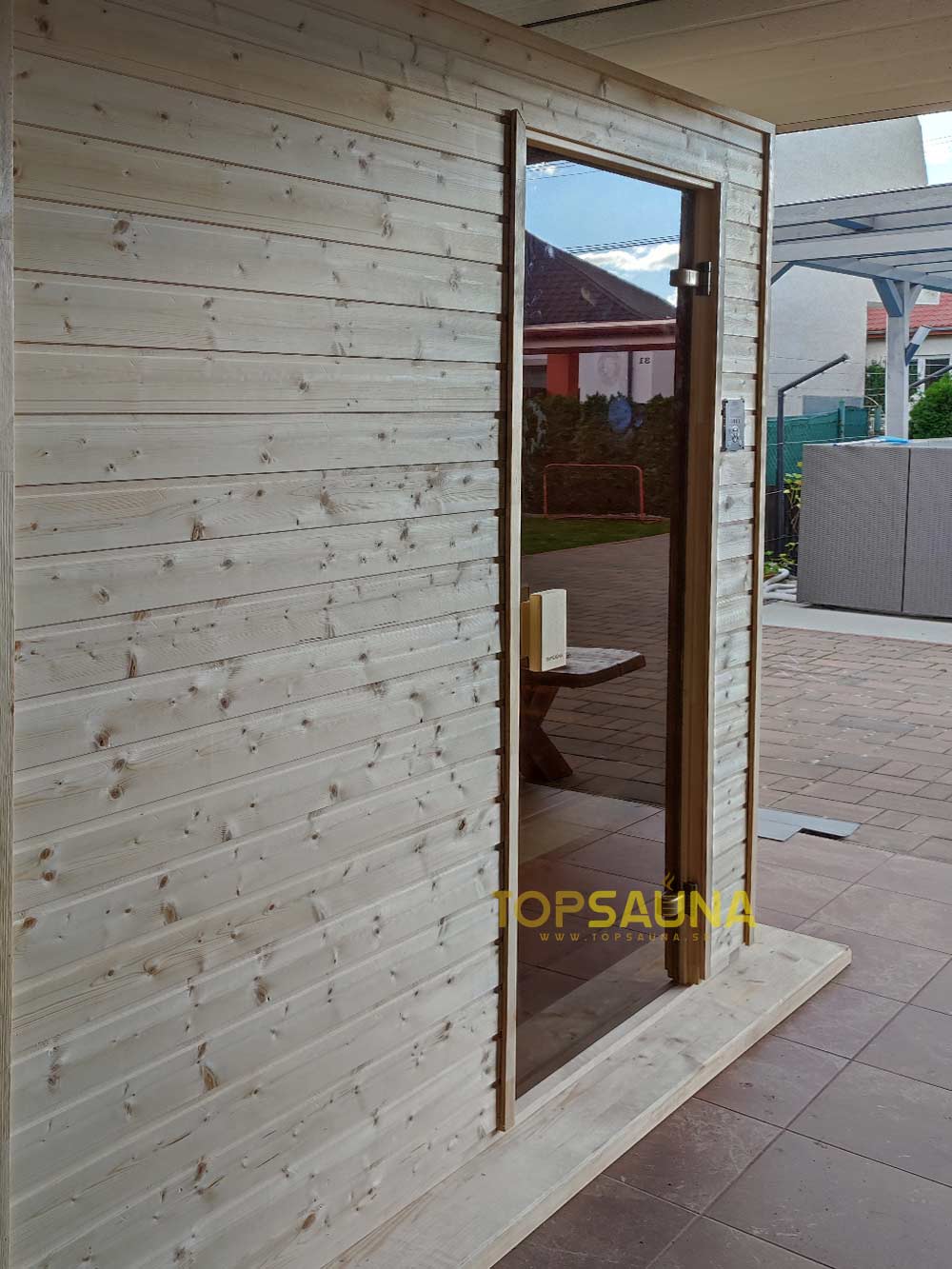 Interiérová fínska sauna Kuusi 180x110cm (smrek/abachi)