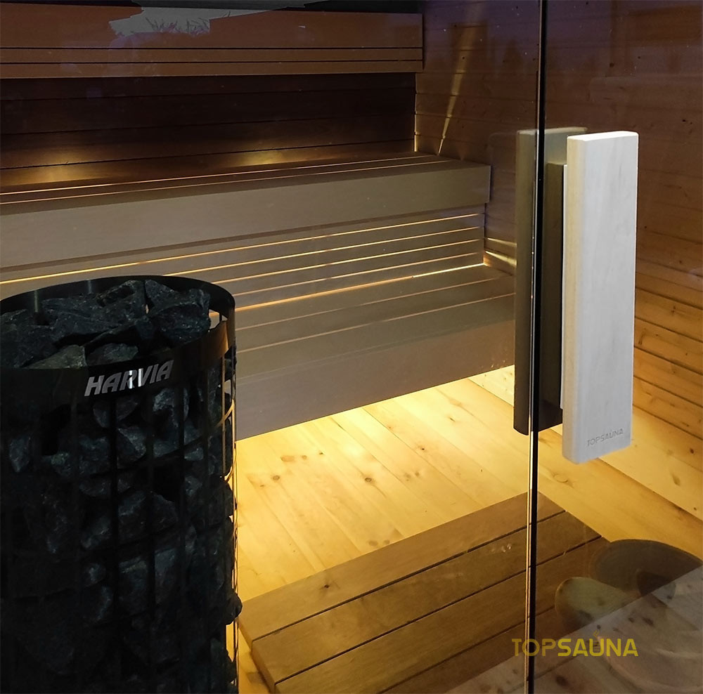 Exteriérová fínska sauna Kilpi 250x210cm Smrek/TWosika s terasou
