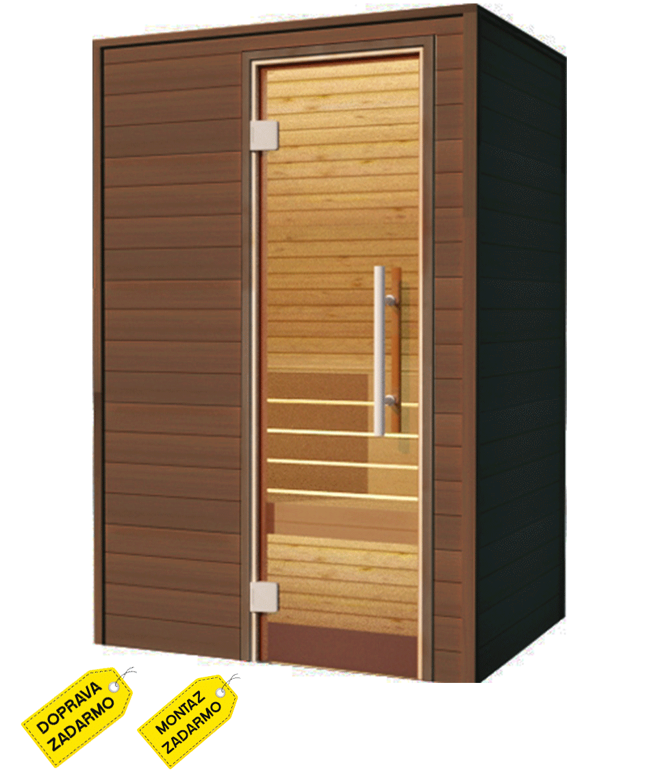 Interiérová fínska sauna Mänty 130x100cm (thermoborovica radiata/smrek)